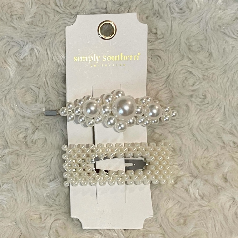 ✨🆕🎀SIMPLY SOUTHERN HAIRCLIPS, PEARLS, FASHION HAIR ACCESSORY🎀